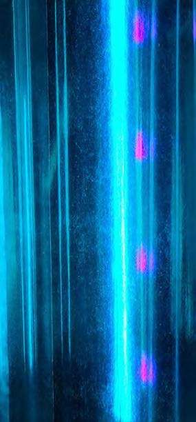 Detalle de la cortina de luz azul